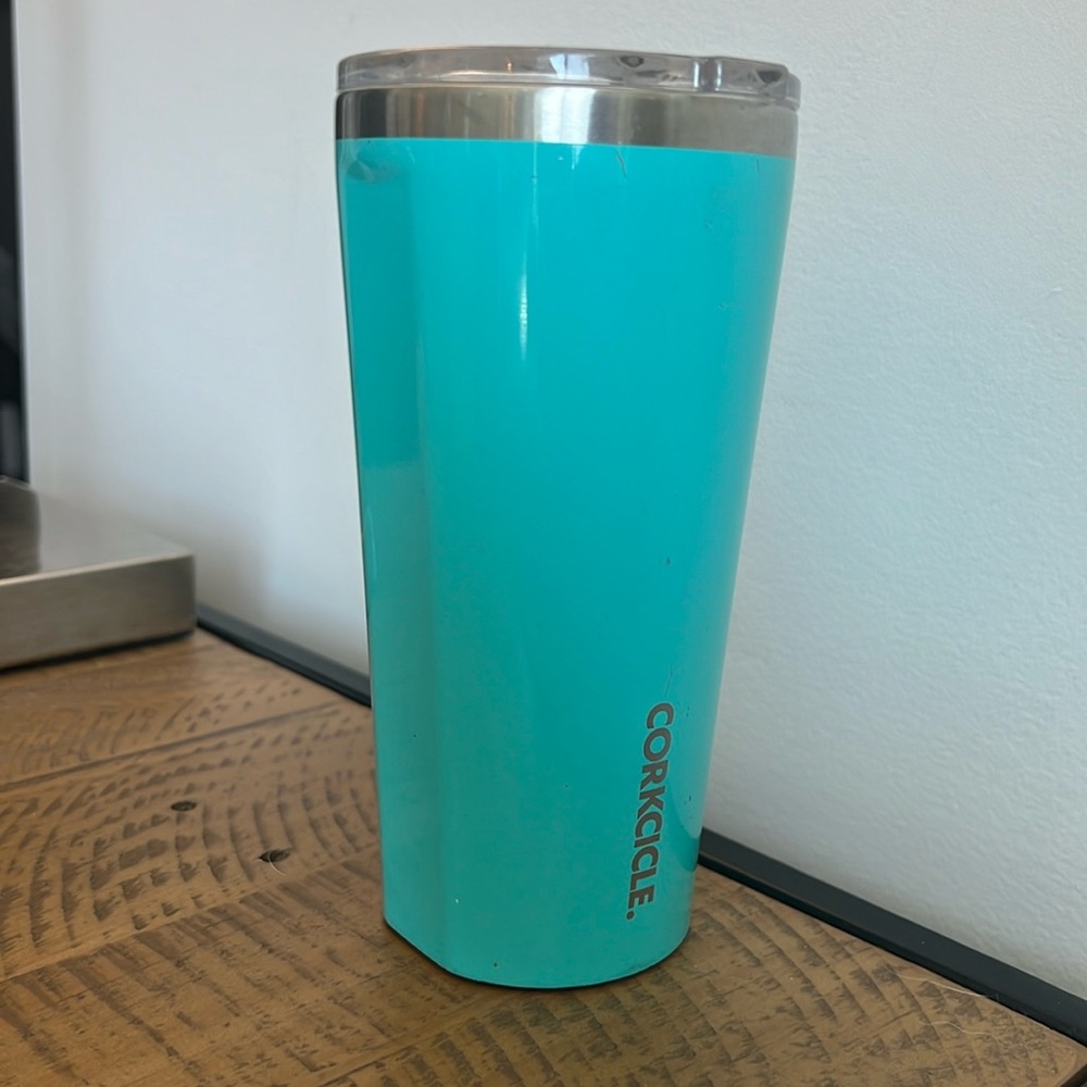 Turquoise Corkcicle Tall Stainless Steel | To-Go Coffee/Tea mug w/ lid ☕️
